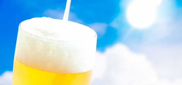 バーベキューにはやっぱりキンキンに冷えたビールです